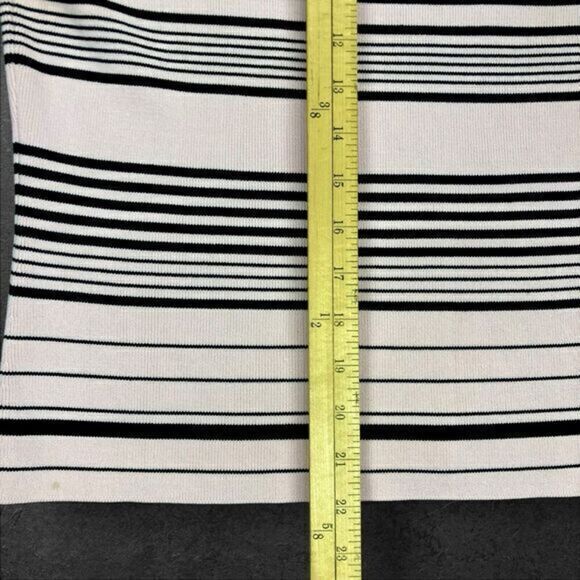 CYRUS Off The Shoulder Sweater Womens L Pink Black Trim Business Casual Pullover - Picture 9 of 13